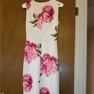 Gibson Latimer Pink and White Sheath Midi Dress
